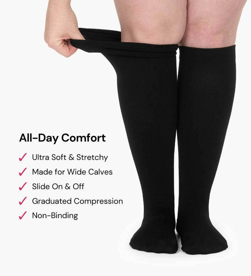 Everstride Advanced Wide Compression Socks For Pain Relief